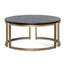 CCF6732-VN Round Coffee Table - Peppercorn and Brass