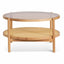 CCF6737-IG Glass Top Coffee Table - Natural - Last one