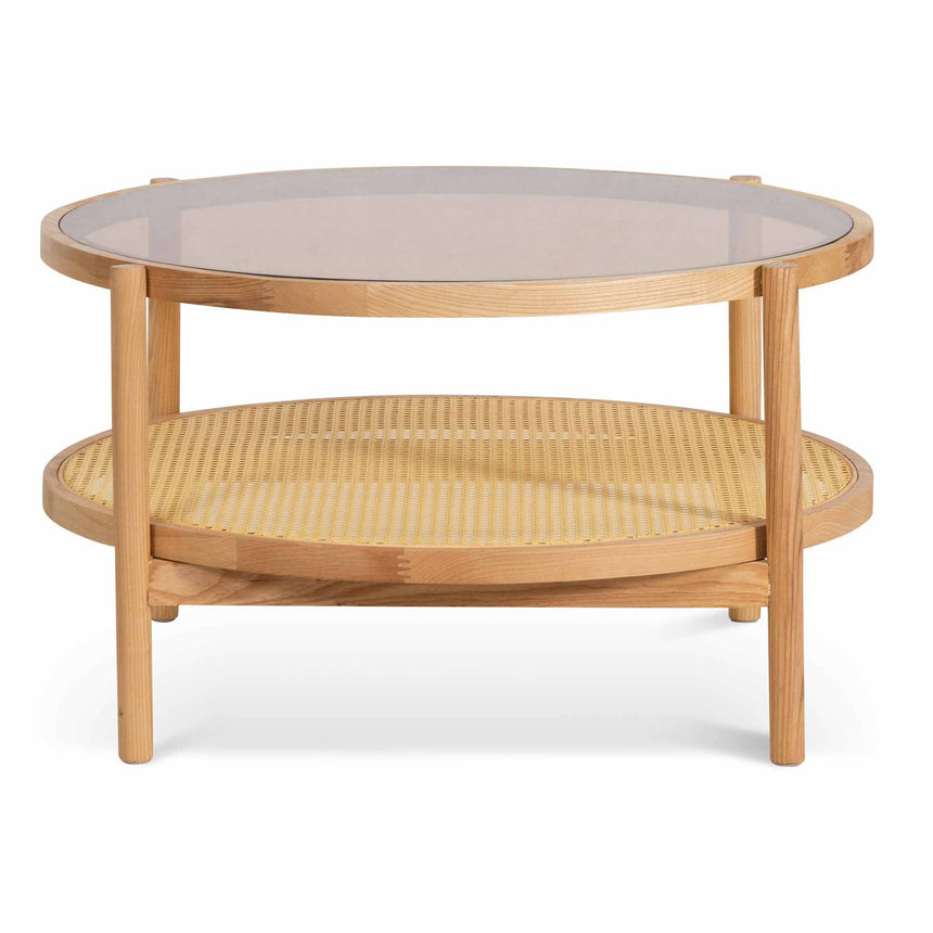 CCF6737-IG Glass Top Coffee Table - Natural - Last one