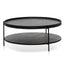 CCF6846-DW 90cm Round Coffee Table - Full Black