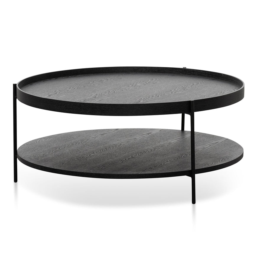 CCF6422-CN 100cm Wooden Round Coffee Table - Walnut - Last one