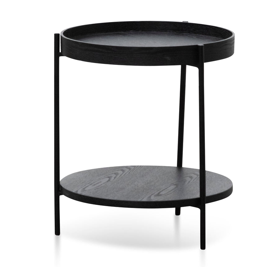 CCF6847-DW 44cm Round Side Table - Full Black