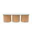 CCF8037-DW 1.4m Oval Glass Coffee Table - Natural