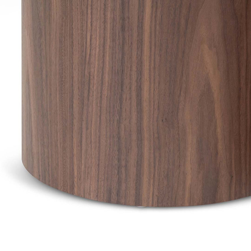 CCF8038-DW 1.4m Oval Glass Coffee Table - Walnut