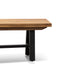 CDB2174-EM Outdoor Wooden Bench - Natural Top and Black Legs