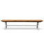 CDB2176-EM Outdoor Wooden Bench - Natural Top and White Legs