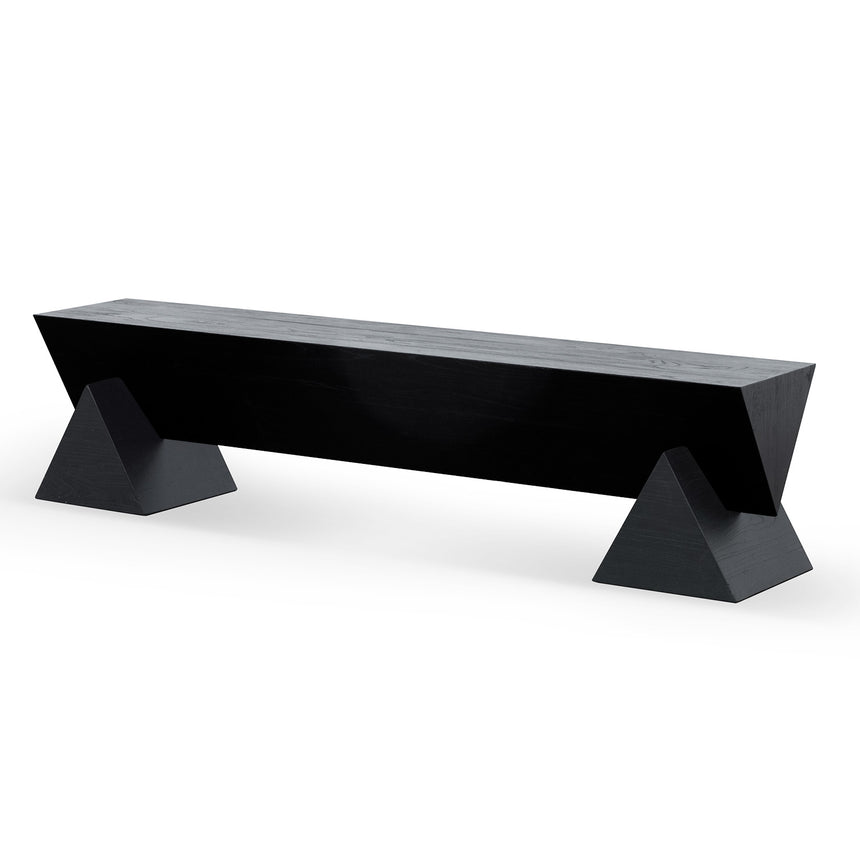 CDB8664-NI 1.6m Black Elm Bench - Natural Linen