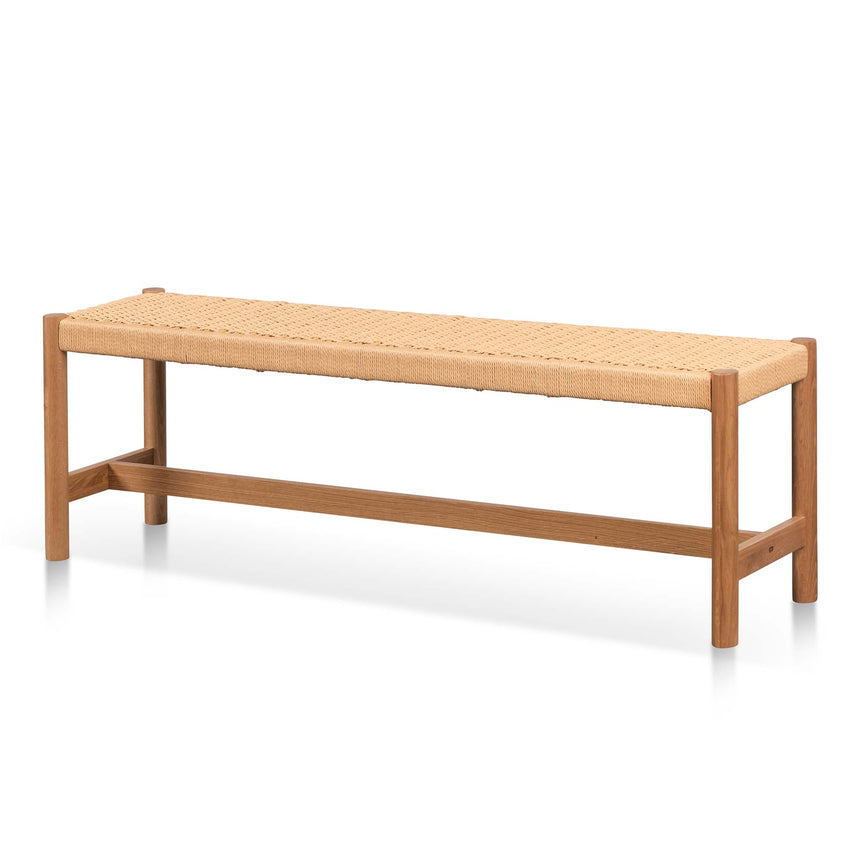 CDB8959-NI 1.6m Walnut Elm Bench - Natural Linen