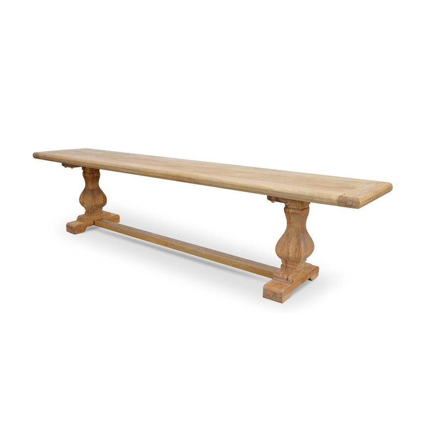 CDB8959-NI 1.6m Walnut Elm Bench - Natural Linen