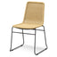 CDC2947-NH Rattan Seat Dining Chair - Natural with Black Legs