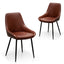CDC2981-SE - Dining Chair in Cinnamon Brown PU Leather (Set of 2)