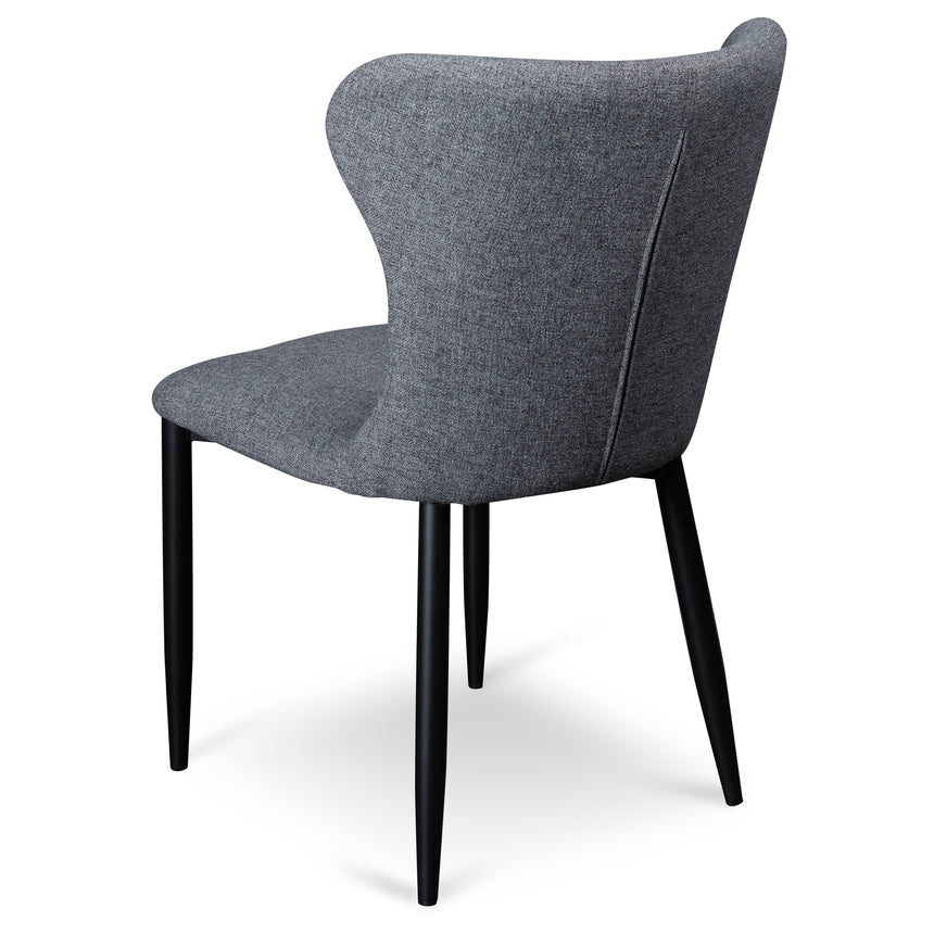 CDC6114-ST Fabric Dining Chair - Pebble Grey with Black Legs (Clearance)