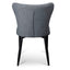 CDC6114-ST Fabric Dining Chair - Pebble Grey with Black Legs (Clearance)