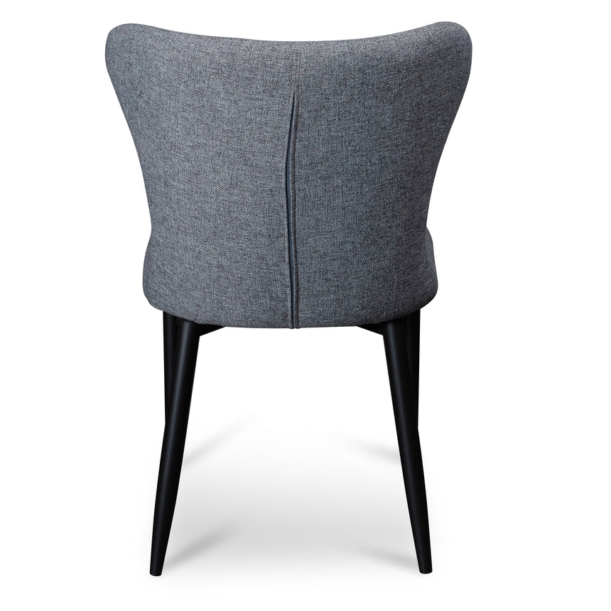 CDC6114-ST Fabric Dining Chair - Pebble Grey with Black Legs (Clearance)