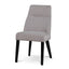 CDC6432-KSO Fabric Dining Chair - Oyster Beige - Black Legs