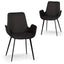 CDC6443-SE Fabric Dining Chair – Black (Set of 2)