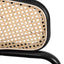 CDC6638-SD Fabric Dining Chair - Grey with Rattan Back