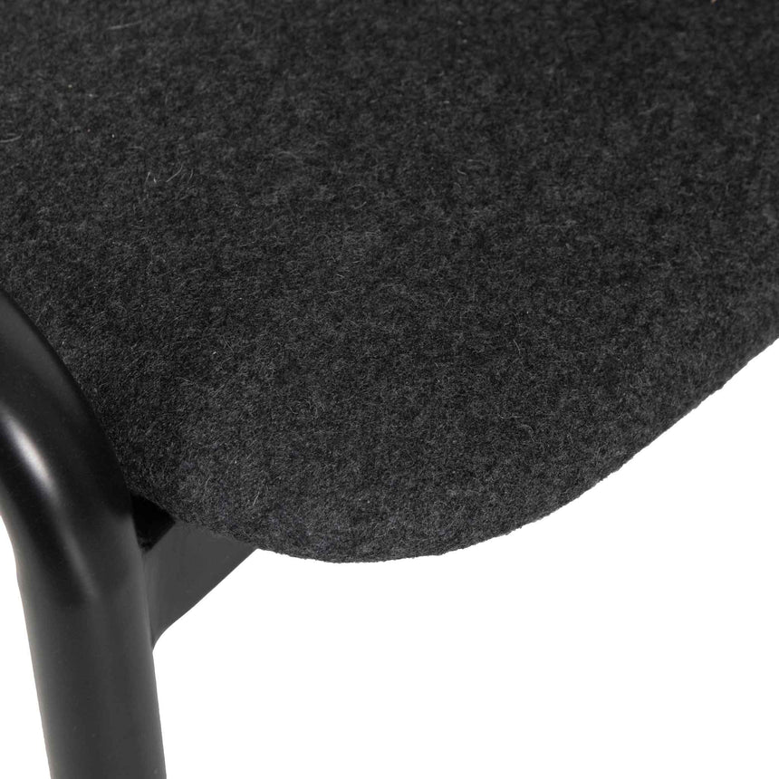 CDC6638-SD Fabric Dining Chair - Grey with Rattan Back