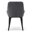 CDC6676-ST Fabric Dining Chair - Grey Velvet in Black Legs
