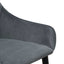 CDC6676-ST Fabric Dining Chair - Grey Velvet in Black Legs