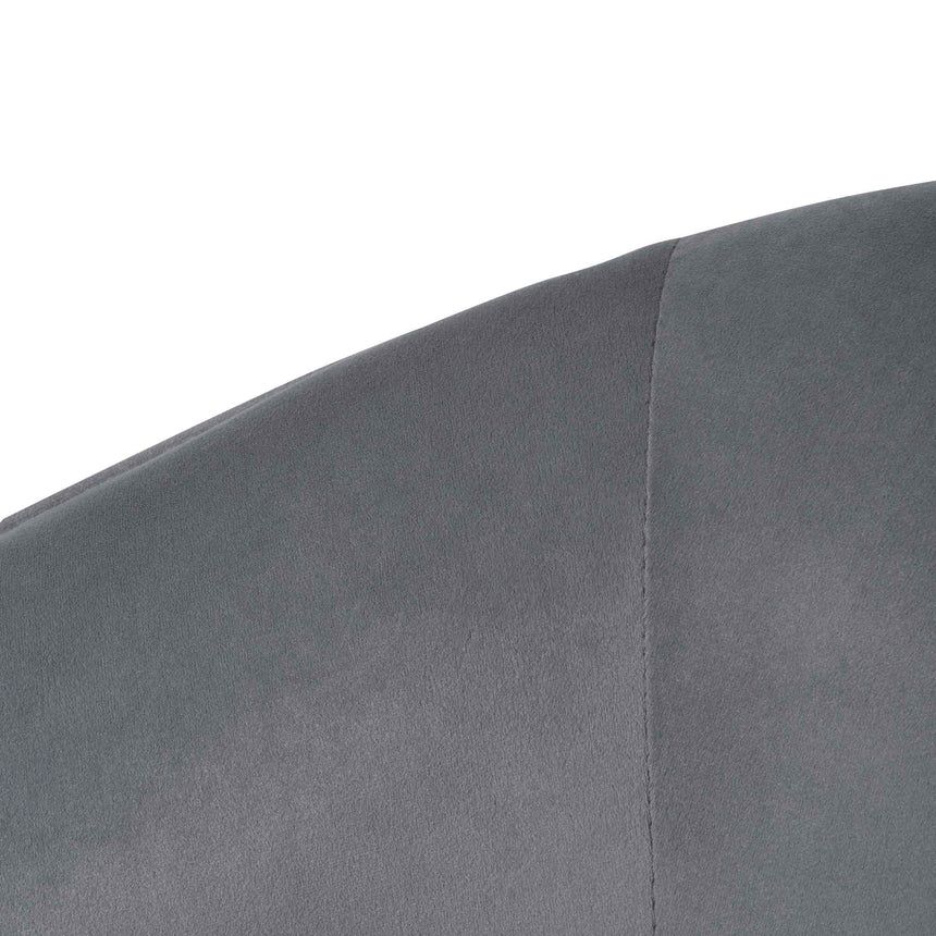 Ex Display - CDC6677-ST Dining Chair - Grey Velvet in Black Legs