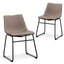 CDC6851-SE Fabric Dining Chair - Brown Grey (Set of 2)