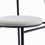 Ex Display - CDC6886-SD Fabric Dining Chair - Silver Grey with Black Legs