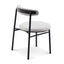 Ex Display - CDC6886-SD Fabric Dining Chair - Silver Grey with Black Legs