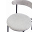 Ex Display - CDC6886-SD Fabric Dining Chair - Silver Grey with Black Legs