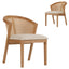 CDC8007-LJ Fabric Dining Chair - Light Beige (Set of 2)