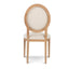 CDC8011-LJ Light Beige Fabric Dining Chair - Natural Frame (Set of 2)