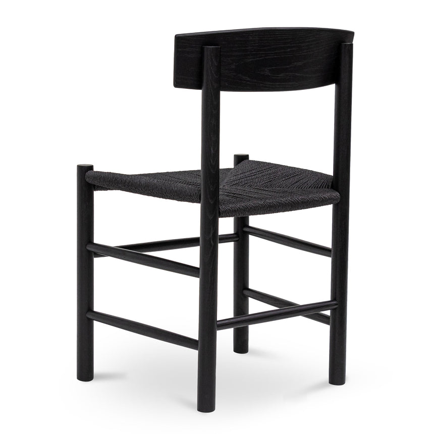 CDC8014-OW Rattan Dining Chair - Full Black (Set of 2)