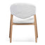 CDC8036-DW Dining Chair - White Synthetic Wool (Set of 2)