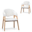 CDC8036-DW Dining Chair - White Synthetic Wool (Set of 2)
