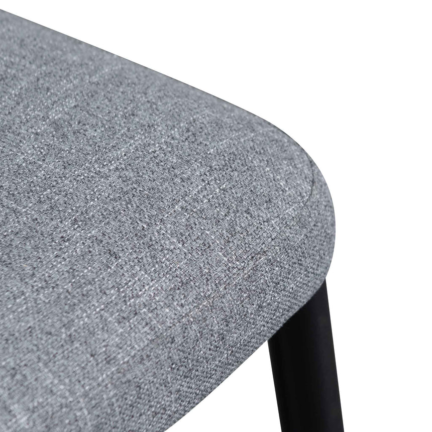 CDC8046-ST Fabric Dining Chair - Pebble Grey in Black Legs