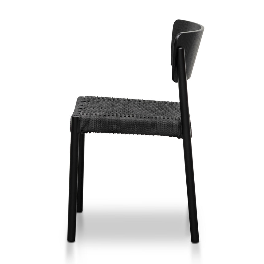 Ex Display - CDC8151-SD Rope Seat Dining Chair - Black
