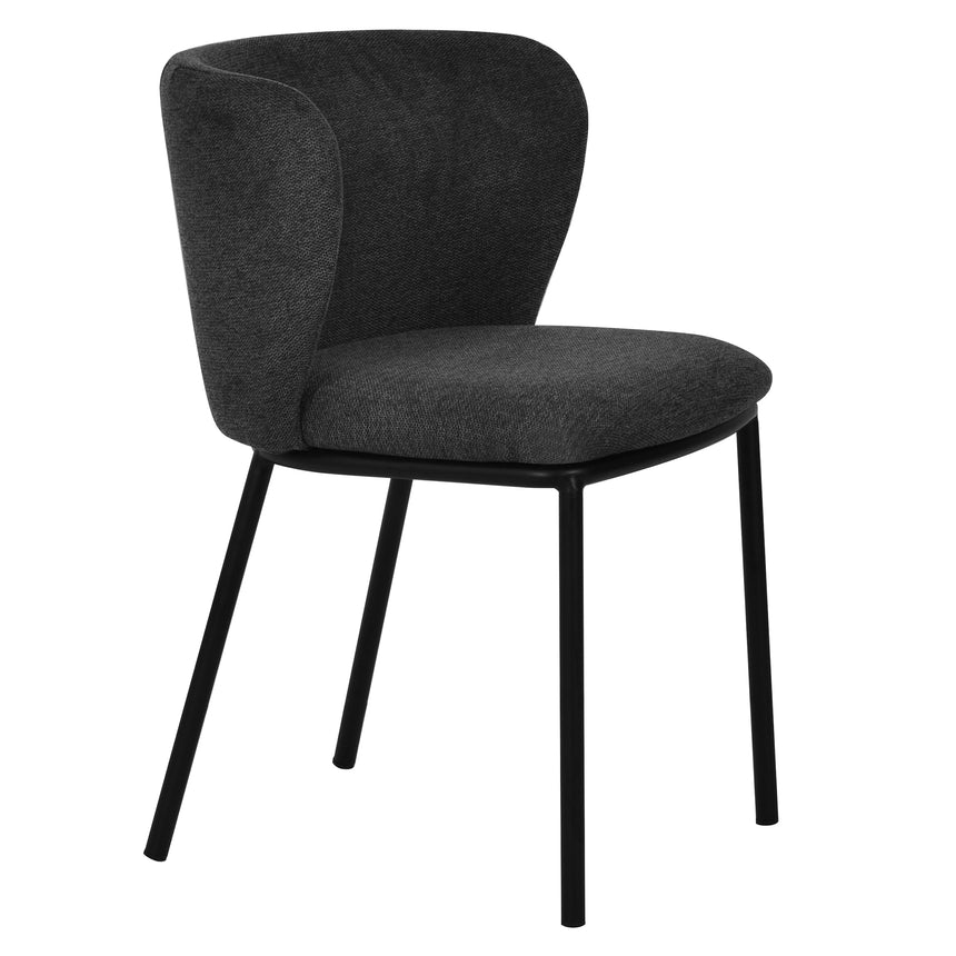 CDC8168-FH Fabric Dining Chair - Charcoal Grey (Set of 2)