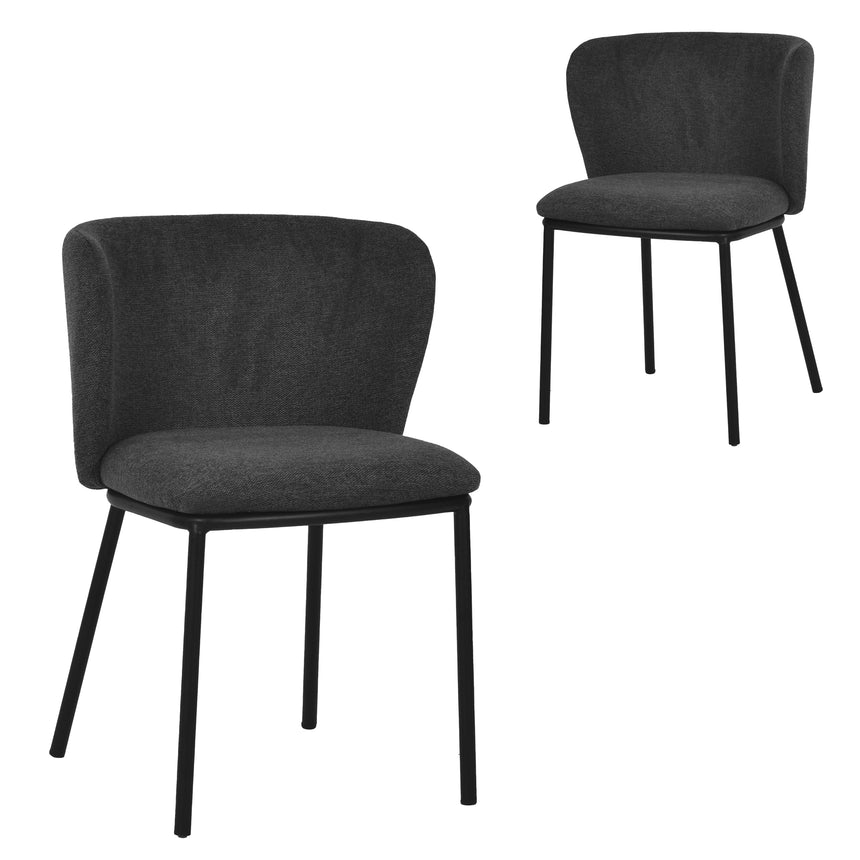 CBS8605-FHx2 65cm Black Bar Stool - Clay Grey (Set of 2)