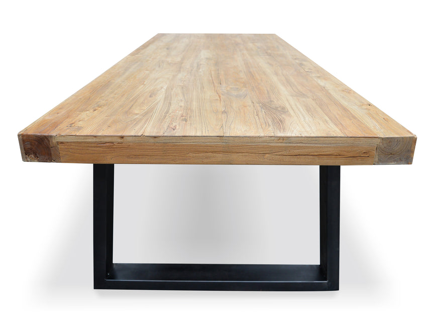 CDT051 2.4m Reclaimed Elm Wood Dining Table
