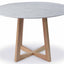 Ex Display - CDT971 1.15m Marble Round Dining Table - Natural
