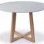 CDT971 1.15m Marble Round Dining Table - Natural