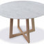 Ex Display - CDT971 1.15m Marble Round Dining Table - Natural