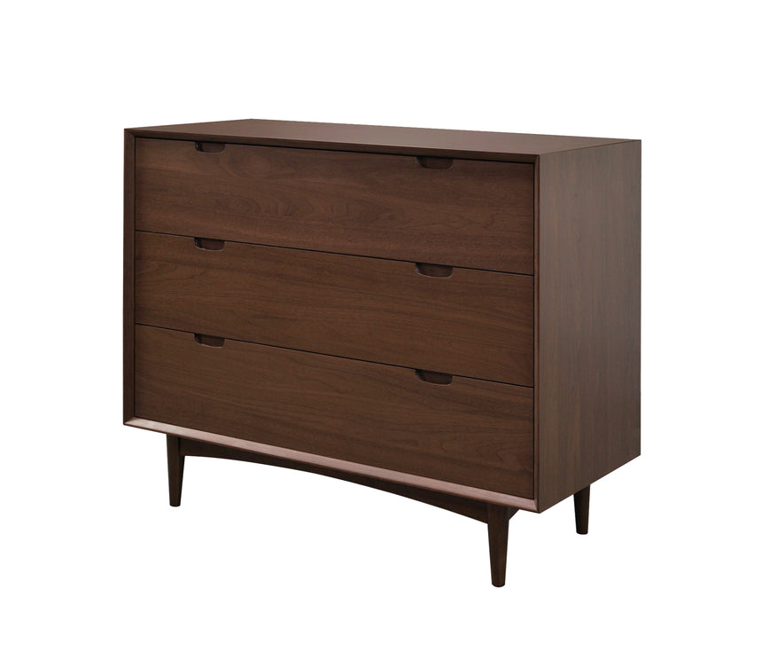 CST8041-AW Single Drawer Bedside Table - Walnut