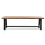 CDT2166-EM Outdoor Dining Table - Natural Top and Black Base