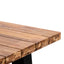 CDT2166-EM Outdoor Dining Table - Natural Top and Black Base