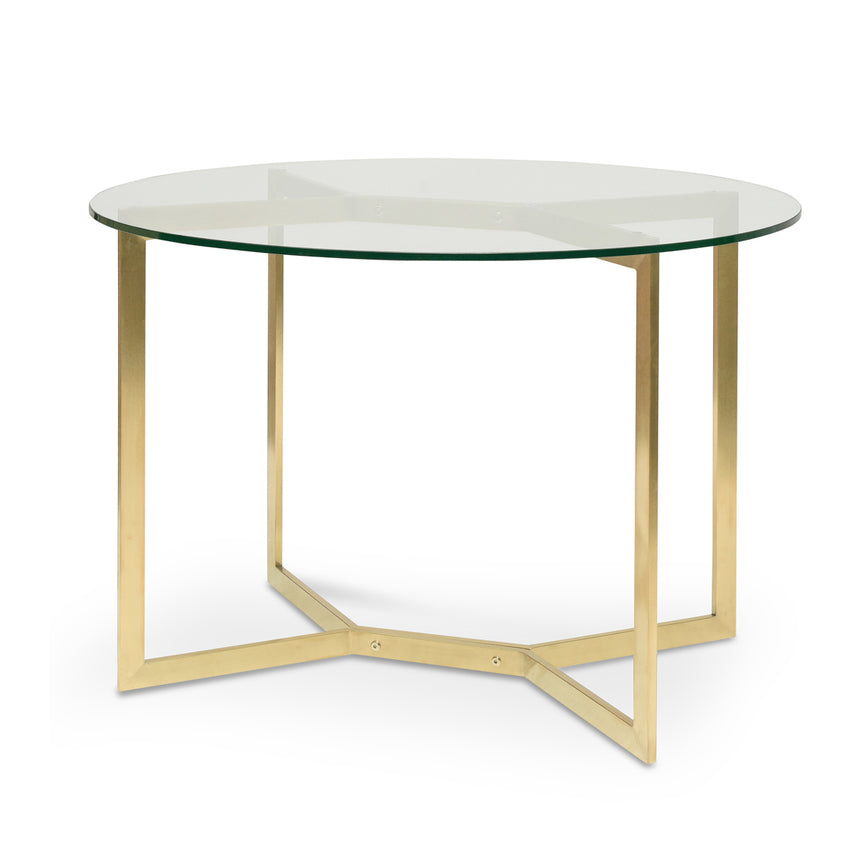 CDT2360-KS 1.9m Glass Dining Table -  Gold Base