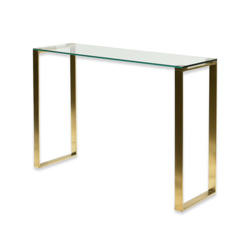 CDT8906-NI 1.5m White Marble Console Table - Black