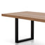 CDT2909-VA 2.4m Dining Table - Dusty Oak with Matte Black Base
