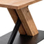 Ex Display - CDT2304-SI 2.2m Dining Table - Rustic Oak Venner - Wooden Metal base