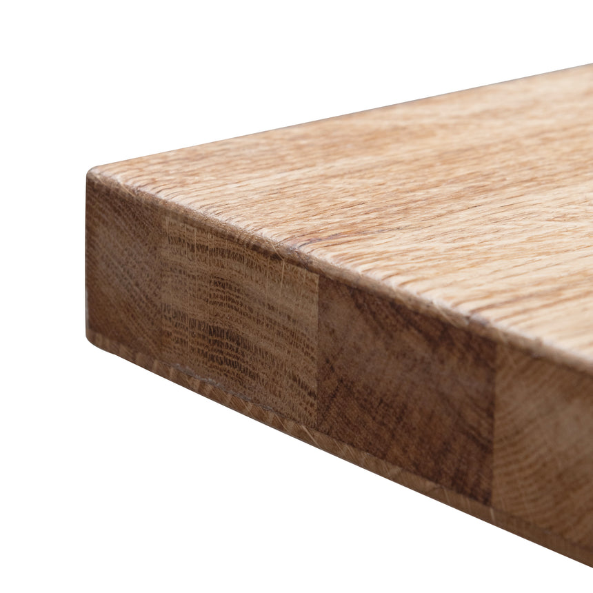 Ex Display - CDT2304-SI 2.2m Dining Table - Rustic Oak Venner - Wooden Metal base